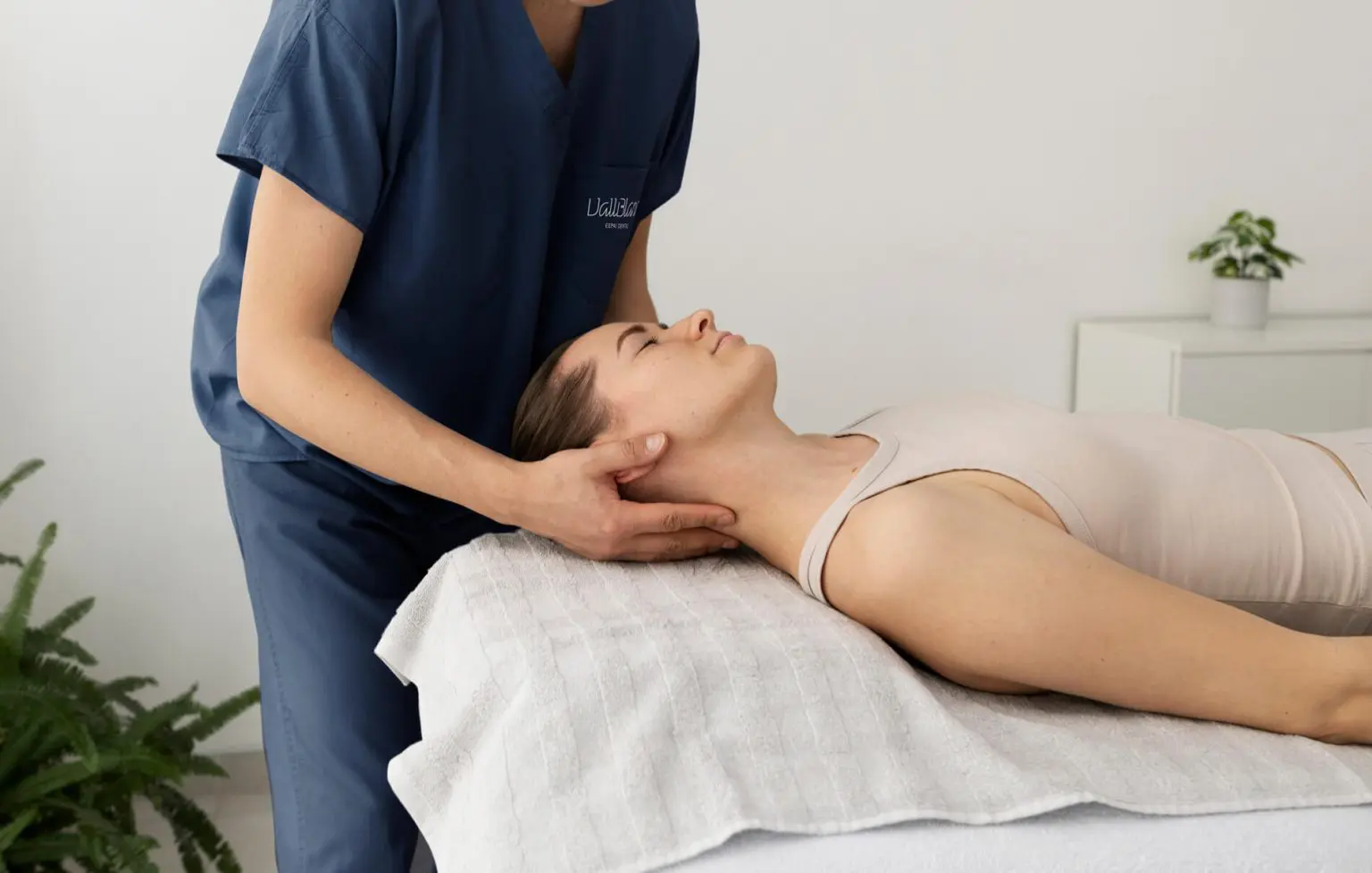 Fisioteràpia i osteopatia, fisioterapeuta amb una pacient
